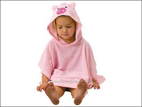 Bath Cape Funny Pig cotton terry...