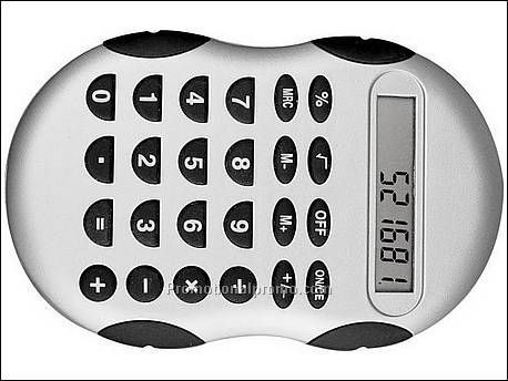 Calculator met 8 digits en rub
