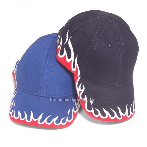 Cap - Brushed Heavy Cotton with Edge Flame