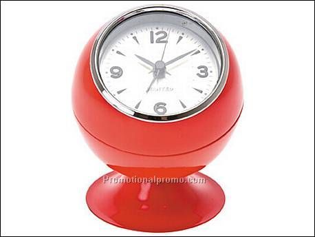 Clock Retro ball small red