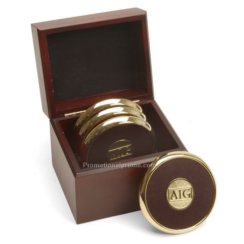 Coaster Set - Four Pieces with Solid Cherry Chest