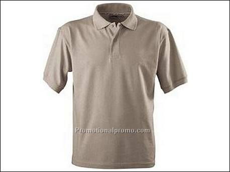 Cotton polo. 1x1 rib gebreide kraag e...