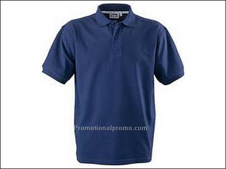 Cotton polo. 1x1 rib gebreide kraag e...