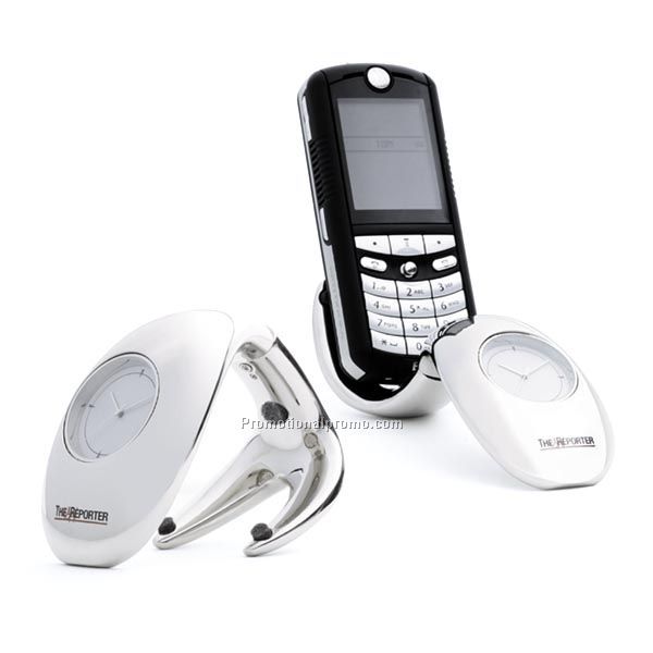 Designer Desk Clock / Cell Phone Holder A-8075