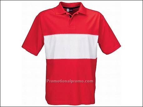 Detroit contrast polo. 1x1 rib gebrei...