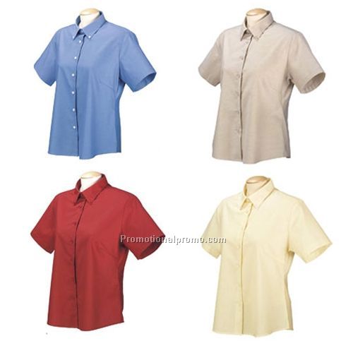 Dress Shirt - Ladies Forsyth® Solid Short Sleeve Oxford Sport