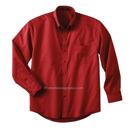 Dress Shirt - Men's Long Sleeve Twill Shirt, Poly /  Cotton