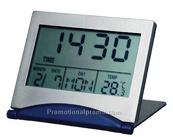 FOLDABLE TRAVEL CALENDAR ALARM CLOCK