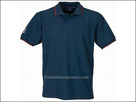 Fade tipping polo. Voorgewassen. Knop...