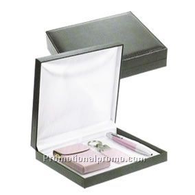 Flip up business card holder key ring & pen