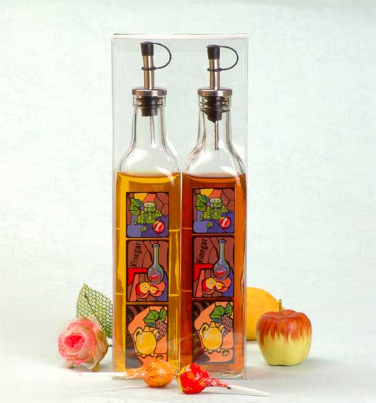 oil and vinegar set with decal in PVC box
  
   
     
    
