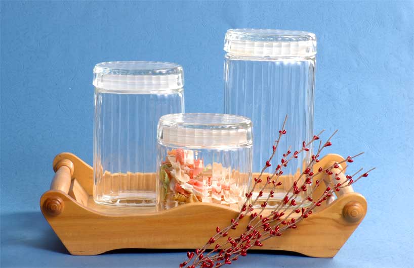 storage jar set with glass lid
  
   
     
    