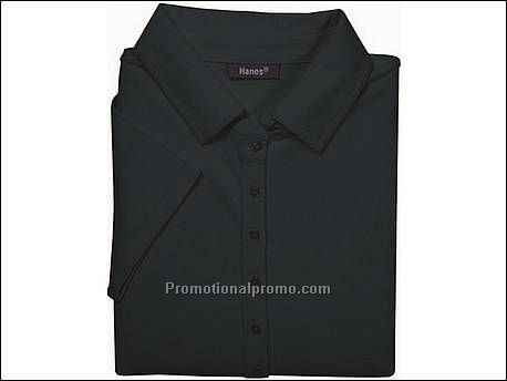 Hanes Polo 7 Button, Black