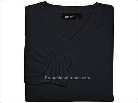 Hanes Pullover V-Neck, Black