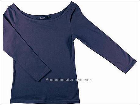 Hanes T-shirt Boat Neck BeauTy, Ink