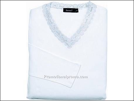 Hanes T-shirt Lace BeauTy, White