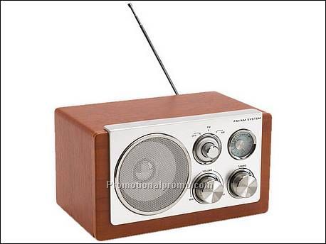 Houten design AM/FM radio...