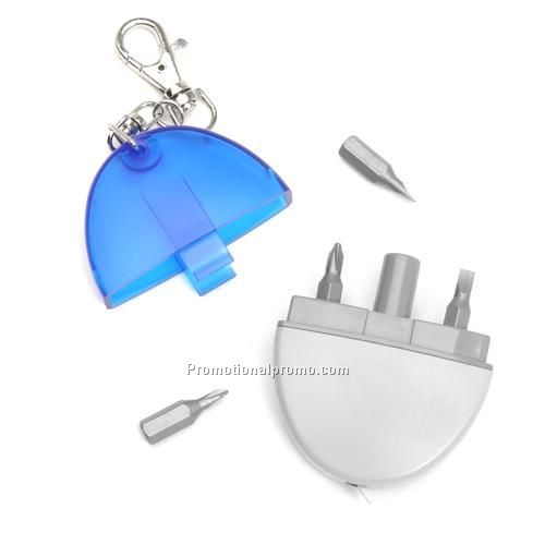 Keyholder - 4 Bits Screwdriver with Tape Measure
