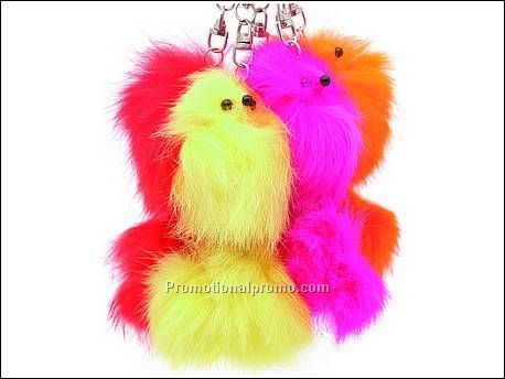 Keyring pluche dog assorted colours