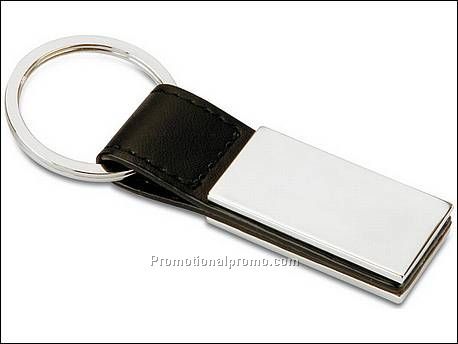 Metal leather keychain