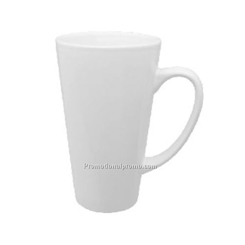 Mug - White Vitrified Cafe Latte, 16 oz.