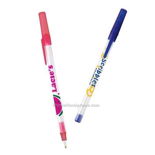 Pen - Bic Round Stic Clear Color Ballpoint