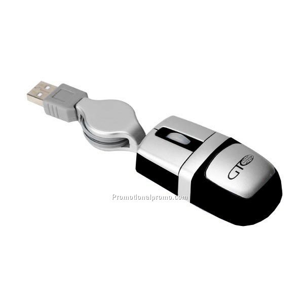 Retractable Mini Optical Mouse MS-1845BK