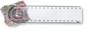 Ruler with magnifier