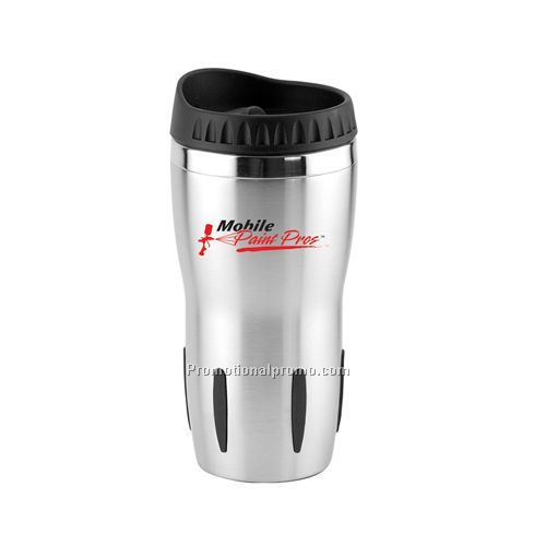 Tumbler- Double Wall Stainless Steel with Grip, 16 oz