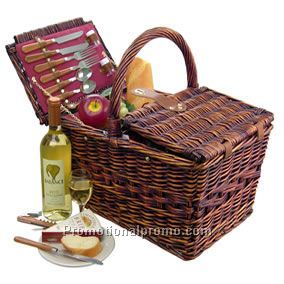 WILLOW PICNIC BASKET FOR 4 RECTANGLE