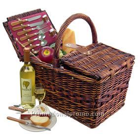 WILLOW PICNIC BASKET FOR 4 RECTANGLE