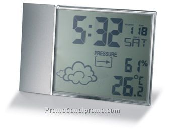 Weather station clock