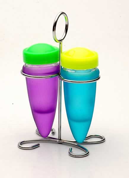 salt and pepper set with metal stand
  
   
     
    