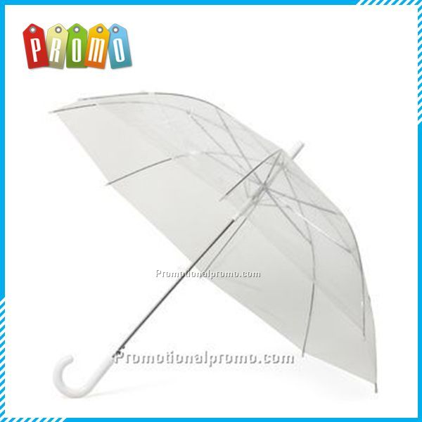 Promotional Clear folding Umbrella,Long handle transparent umbrella,Advertising umbrella