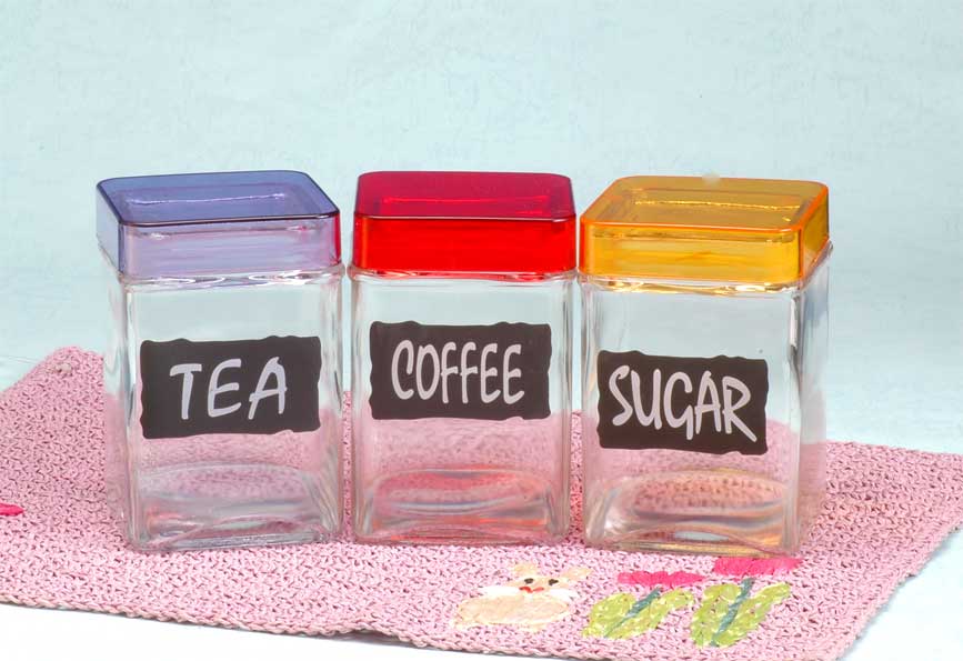 Storage jar with plastic lid 
  
   
     
    