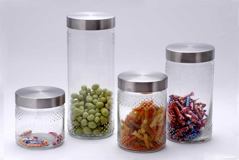 storage jar set with metal lid
  
   
     
    