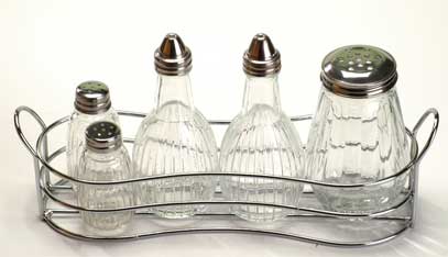 cruet set with metal stand
  
   
     
    