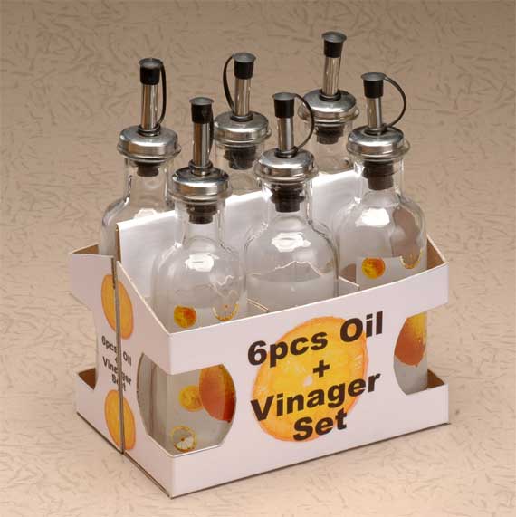 Oil and vinegar set with metal lid
  
   
     
    