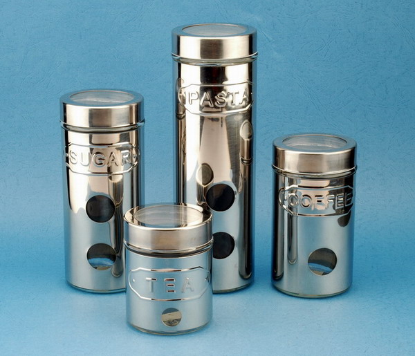storage jar set with metal lid 
  
   
     
    