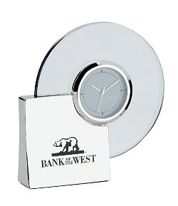 Glass Disc Clock A-8898