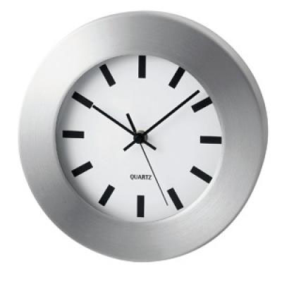 Metal Silver Wall Clock