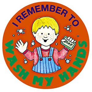I Remember To Wash My Hands Stickers