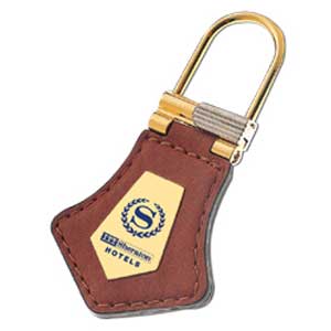 Brown Leather Key Tag
