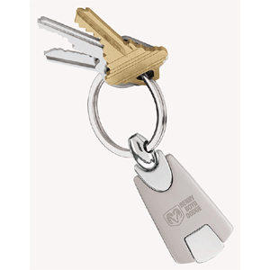 Silver Triangle Key Tag