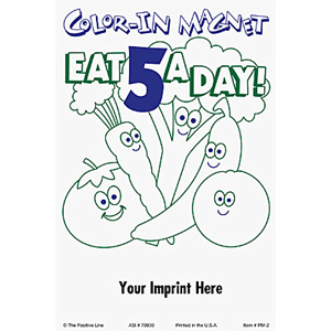 Personalized Color In Magnet-Eat 5 A Day
