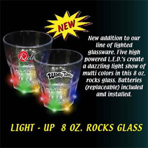 LIGHT UP 8 OZ. ROCKS GLASS