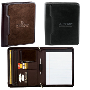 Sedona Suede Zippered Padfolio