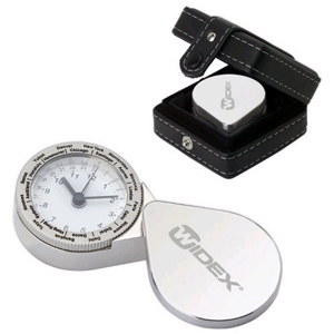 TRAVERSA Chrome Travel Clock in Case