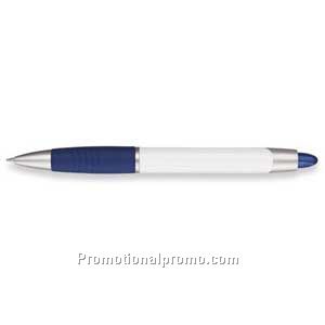 Paper Mate Element White Barrel/Navy Grip/Blue Ink Ball Pen