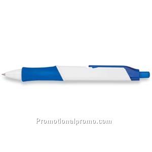 Paper Mate TriEdge White Barrel/Bright Blue Grip Ball Pen
